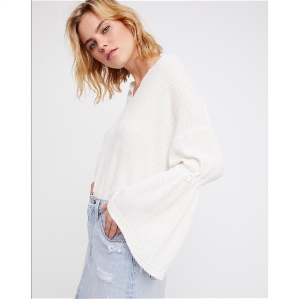 NWT Free People White dahlia thermal - Picture 3 of 8